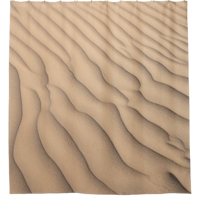 Brauner Sand Duschvorhang (Vorderseite)