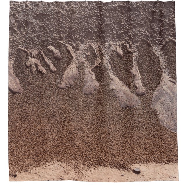 Brauner Sand Duschvorhang (Vorderseite)