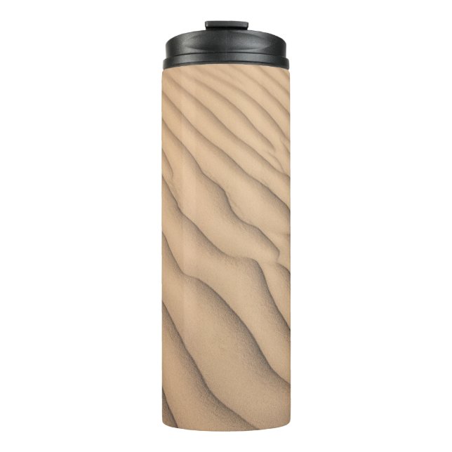 Brauner Sand Thermosbecher (Vorderseite)