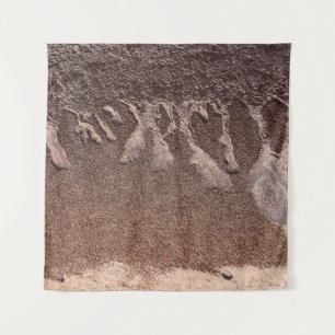 Brauner Sand Wandteppich