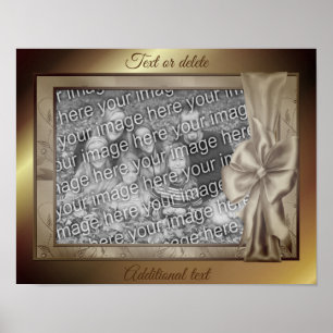 Brauner Satin-Bogenrahmen Erstellen Sie Ihr eigene Poster