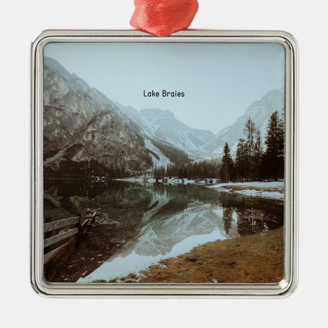 Brauner See, Südtirol, Italien Ornament Aus Metall (Vorne)