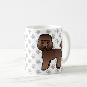 Brauner Spielzeugpudel Süßer Cartoon-Hund Kaffeetasse