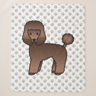 Brauner Spielzeugpudel Süßer Cartoon-Hund Sherpadecke
