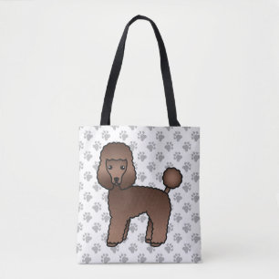 Brauner Spielzeugpudel Süßer Cartoon-Hund Tasche