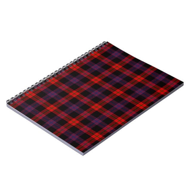 Brauner Tartan-Muster Notizblock (Linke Seite)