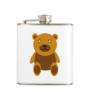 Brauner Teddybär Flachmann