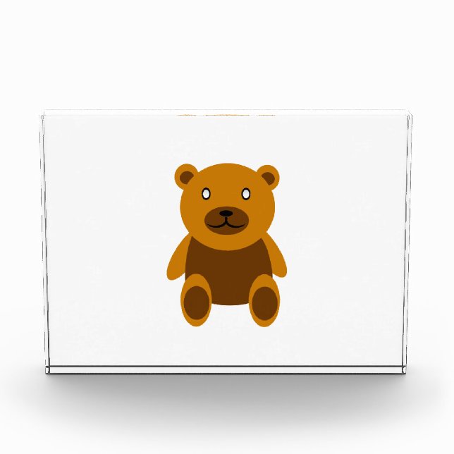 Brauner Teddybär Fotoblock (Vorderseite)