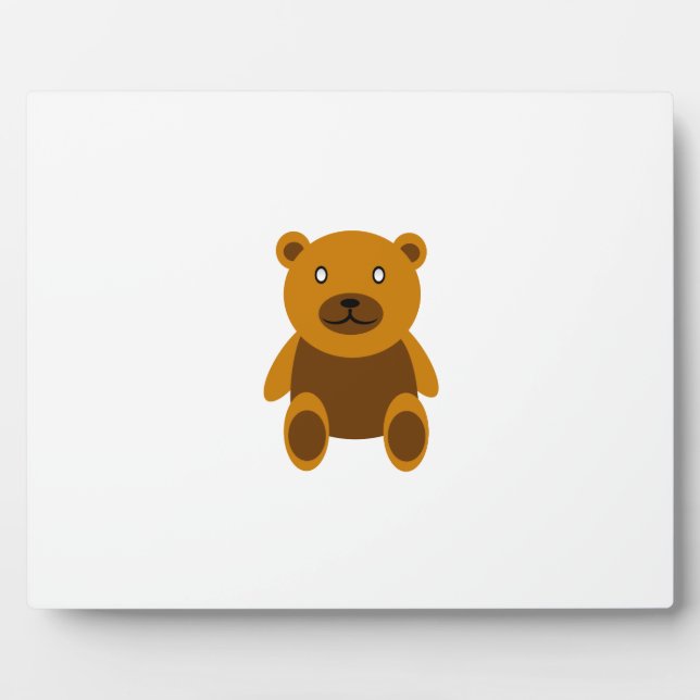 Brauner Teddybär Fotoplatte (Vorderseite)