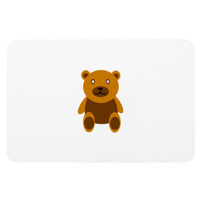 Brauner Teddybär Magnet (Horizontal)