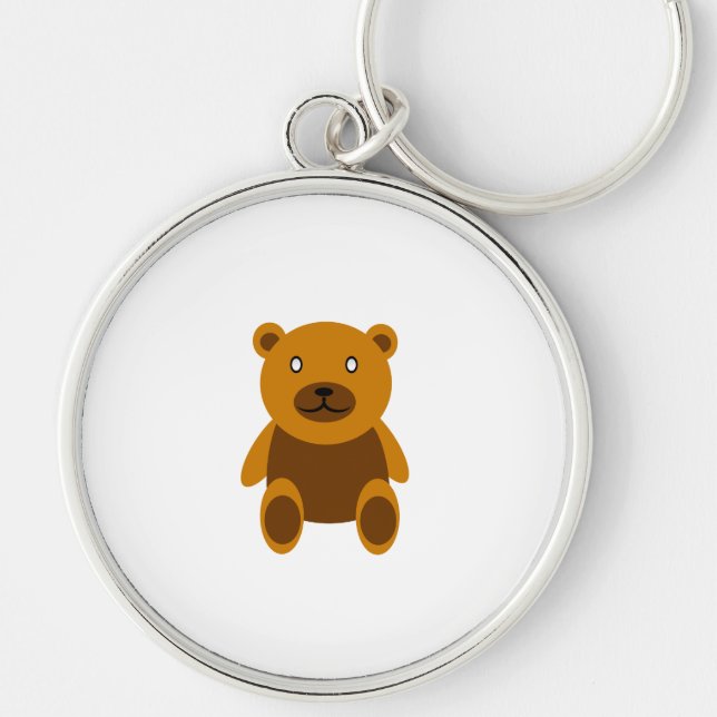 Brauner Teddybär Schlüsselanhänger (Vorne)