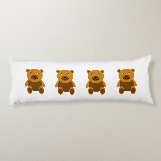 Brauner Teddybär Seitenschläferkissen (Rückseite)