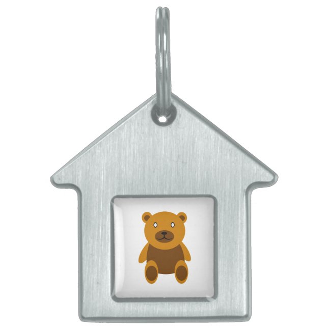 Brauner Teddybär Tiermarke (Vorderseite)