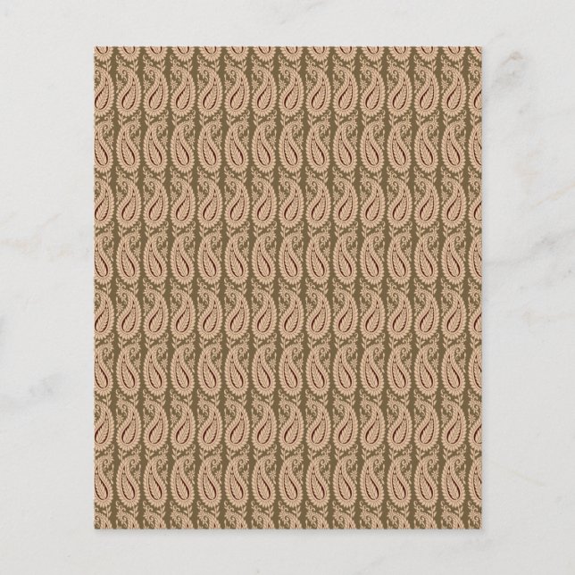 Brauner Teppich mit detailliertem Motivmuster mit  Flyer (Vorne)