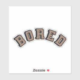 Brauner Text Aufkleber