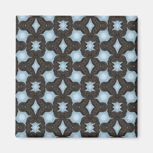 brauner und blauer Mustermagnet Magnet