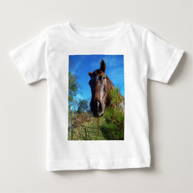 Brauner und cremefarbener Himmel Baby T-shirt (Vorderseite)