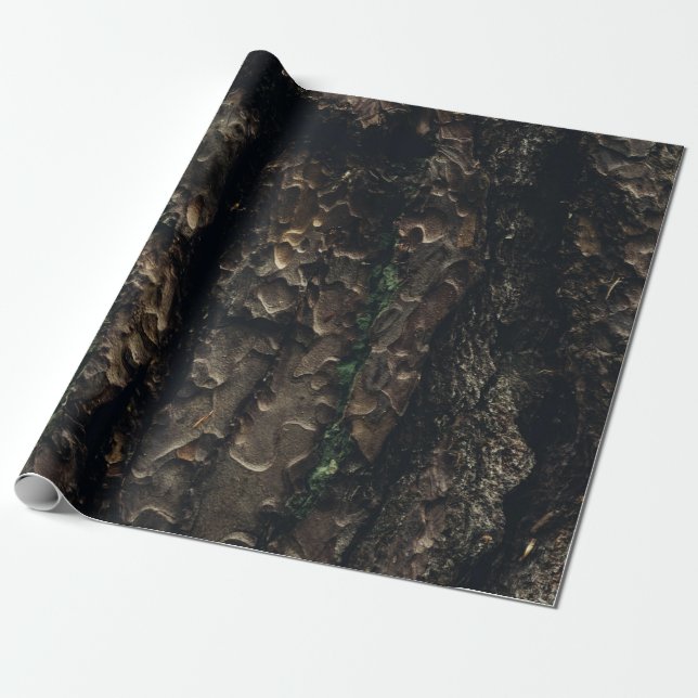 Brauner und schwarzer Baumstamm Geschenkpapier (Ungerollt)