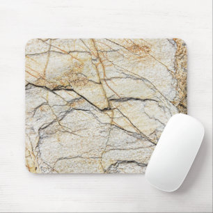 Brauner und schwarzer texturierter Marmorstein  Mousepad
