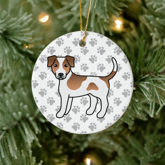 Brauner und weißer dänisch-schwedischer Niedlicher Keramik Ornament (Baum)