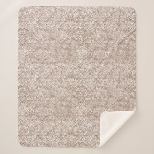 Brauner Verzierter Swirl Blühe AntiquitätenVintag Sherpadecke