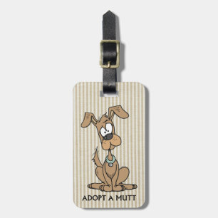 Brauner Welpe/adoptier eines Mutters Gepäckanhänger