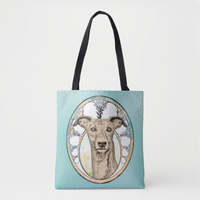 Brauner Windhund Tasche (Vorderseite)