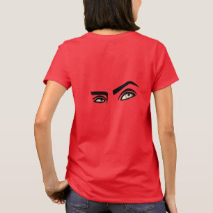 Brauner Zeichnend Maskuliner Blick T-Shirt