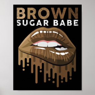 Brauner Zucker Bybe Schwarze Geschichte Monat June Poster