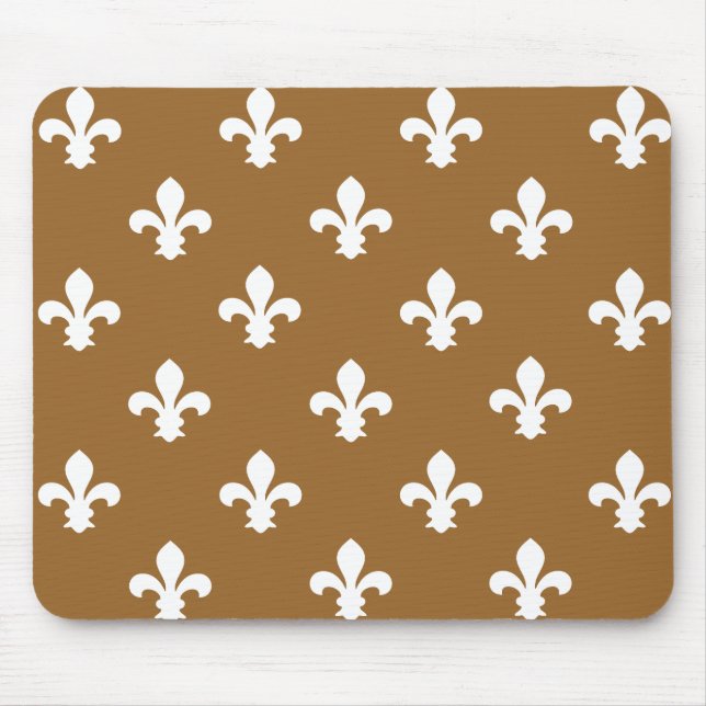 Brauner Zucker - Neutraler Fleur de Lys Mousepad (Vorne)