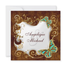 Braunes Aqua Goldland Hochzeit