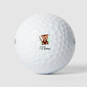Braunes Aquarelltier Golfball