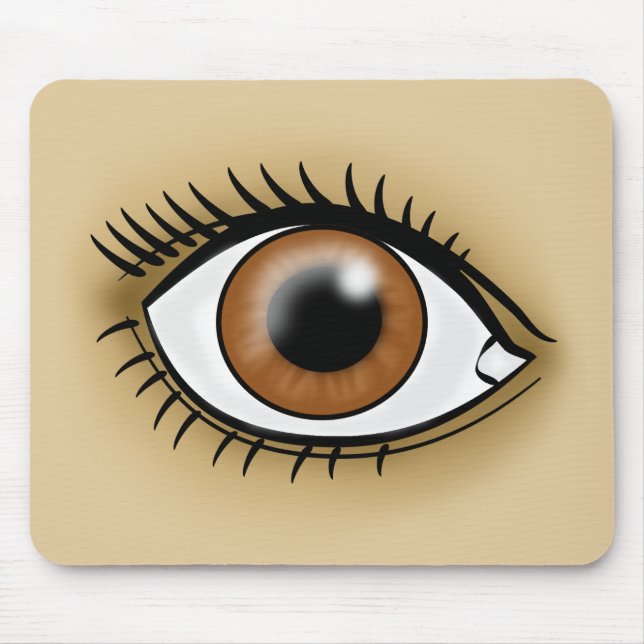 Braunes Auge Symbol Mousepad (Vorne)