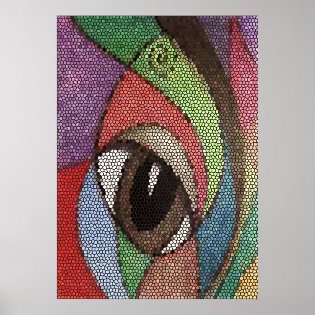 Braunes Augenglas Aussehen Poster (Vorne)