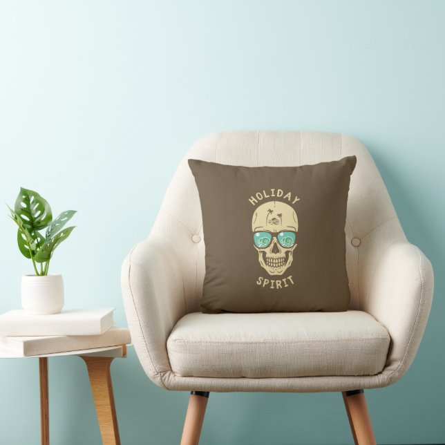 Braunes Beige Retro Holiday Spirit Kissen (Stuhl )