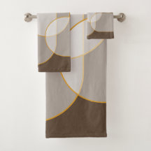 Braunes, Beige, Tan & Gold Abstraktes Armsmuster