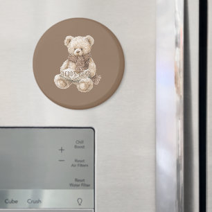 Braunes Creme-Teddybär-Buch Magnet
