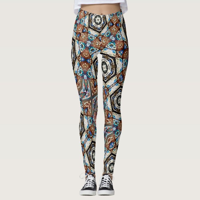 Braunes dickes Fadennetz sieht so aus wie hier Leggings (Vorderseite)