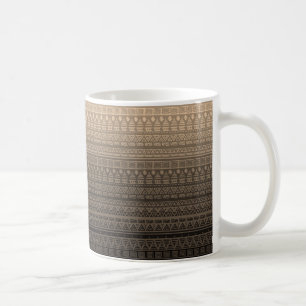 Braunes ethnisches Ornament Kaffeetasse