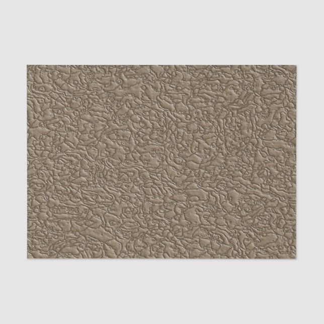 Braunes Fake Leather Pattern Seidenpapier (Vorderseite)