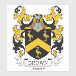 Braunes Familienwappen Aufkleber