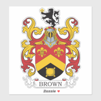 Braunes Familienwappen Aufkleber