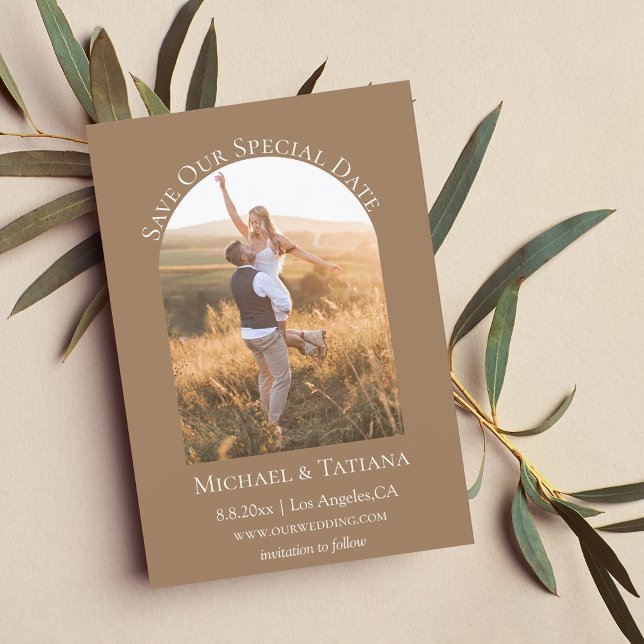 Braunes Foto Save The Date (Von Creator hochgeladen)