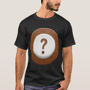 Braunes Fragezeichen mit Circle Background T-Shirt