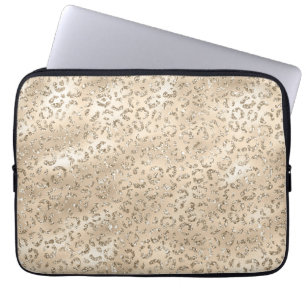 Braunes Gepard-Leopardenfell-Druckmuster-Tier Laptopschutzhülle