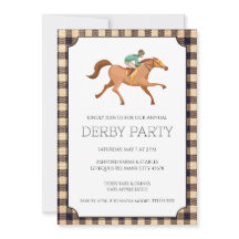 Braunes Gingham Derby-Party