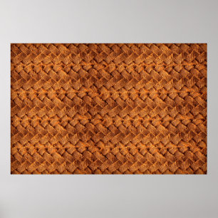 Braunes Glattleder aus Background, braun, rückseit Poster