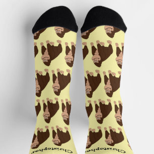 Braunes Gorilla-Design personalisiert Socken