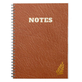 braunes, helles Leder Notizblock