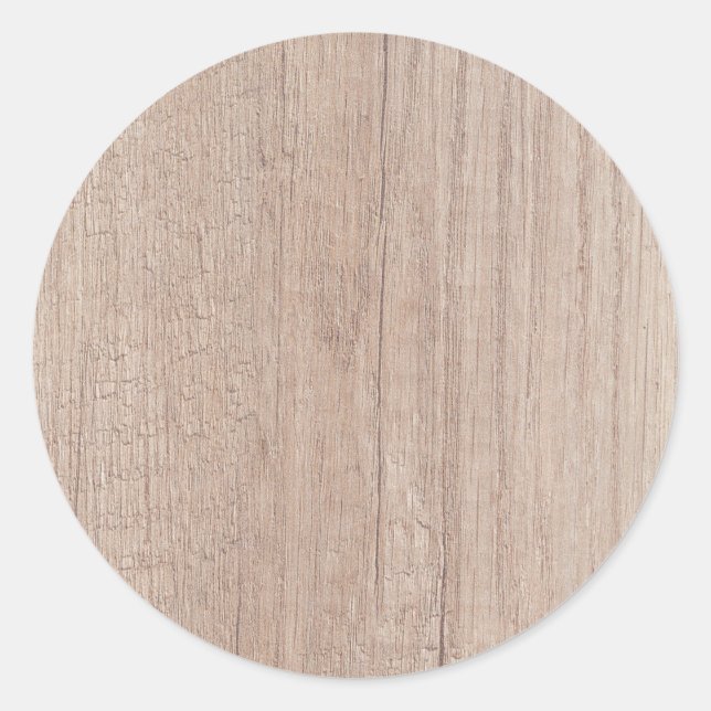 Braunes Holzbrett als unbedruckte elegante Vorlage Runder Aufkleber (Vorderseite)